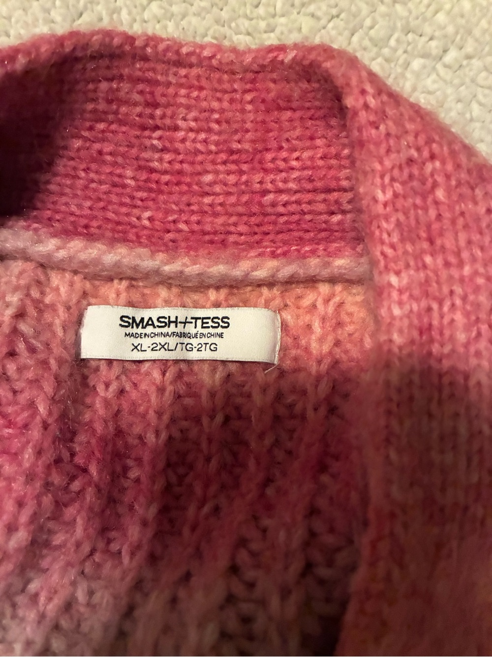 Smash+Tess Pink Gradient Knit Women's Sweater